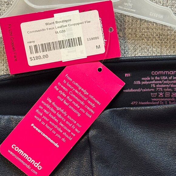 NWT Commando size M Faux Leather Wide Leg Pant - Picture 1 of 7